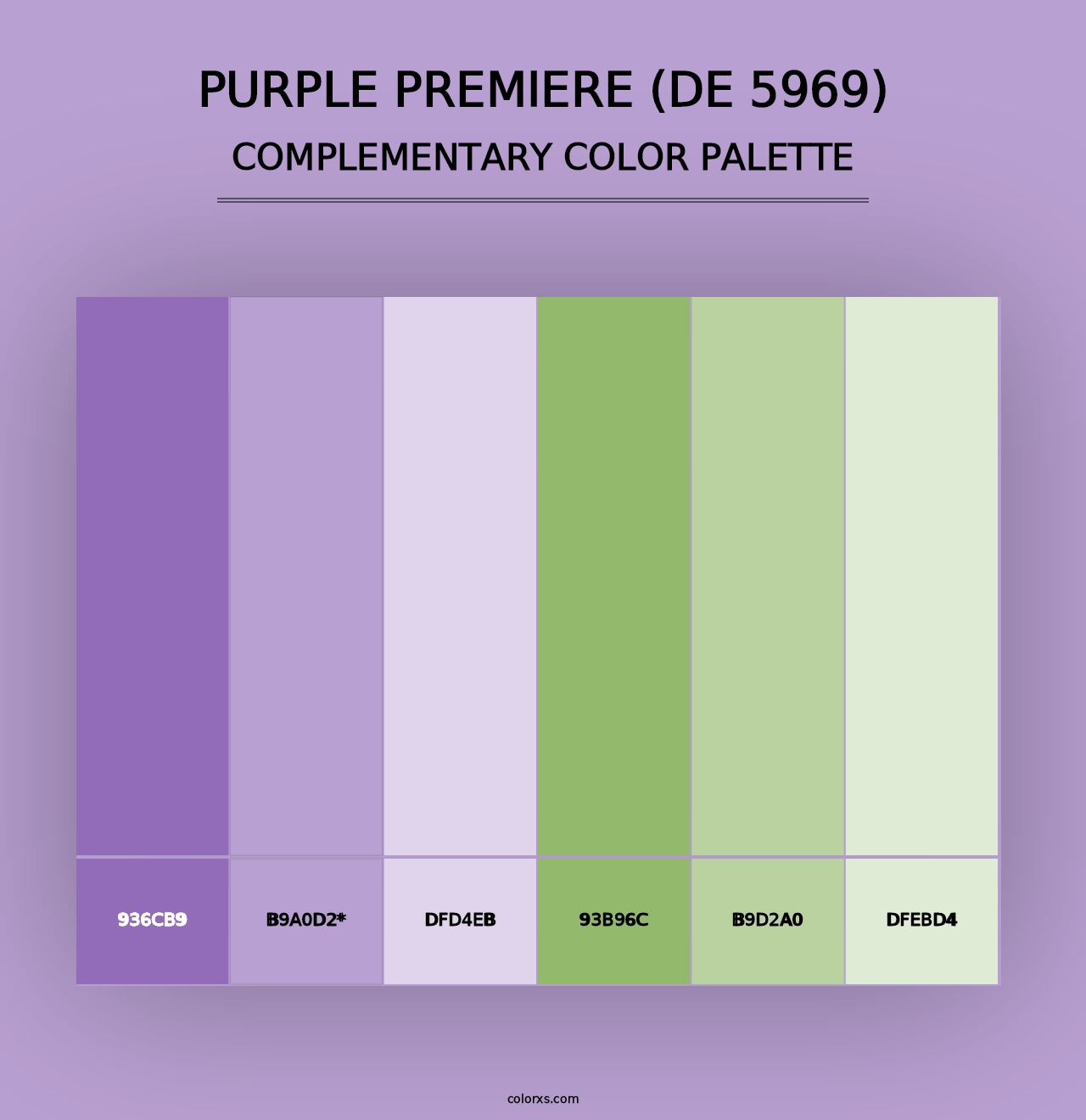 Purple Premiere (DE 5969) - Complementary Color Palette