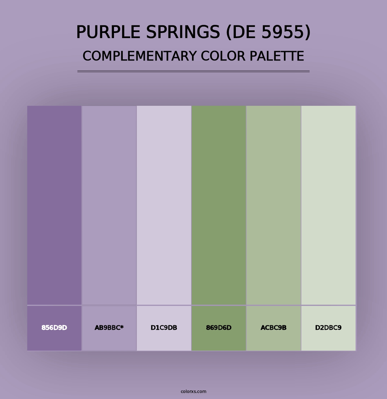 Purple Springs (DE 5955) - Complementary Color Palette