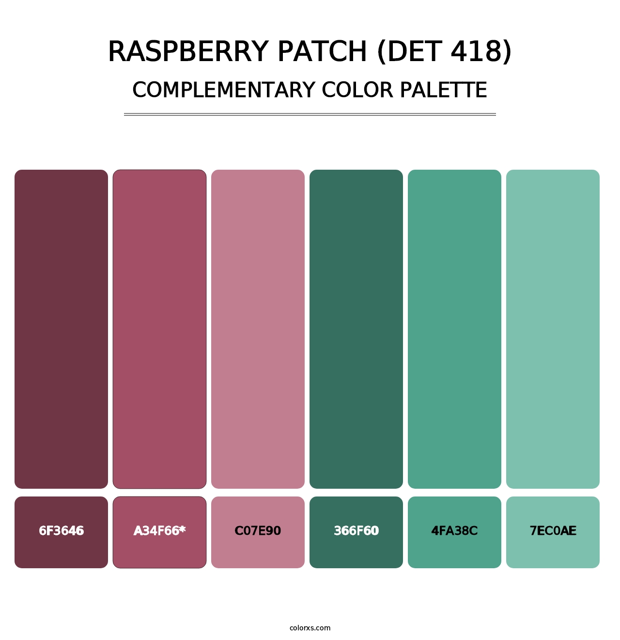 Raspberry Patch (DET 418) - Complementary Color Palette