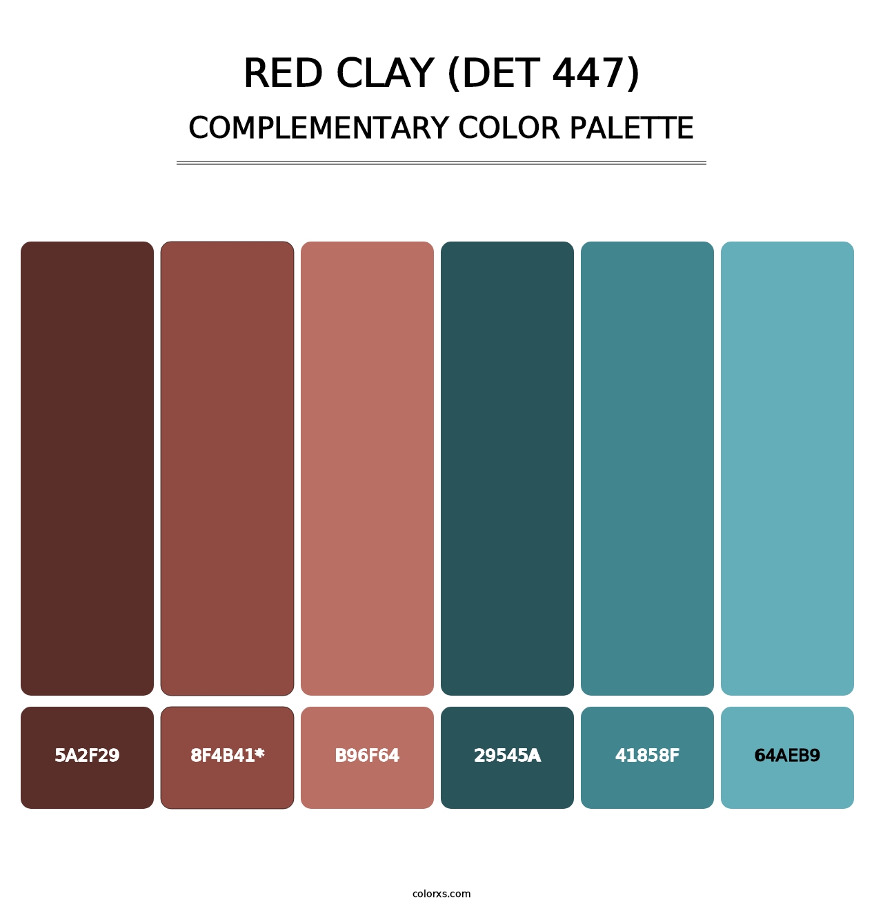 Red Clay (DET 447) - Complementary Color Palette