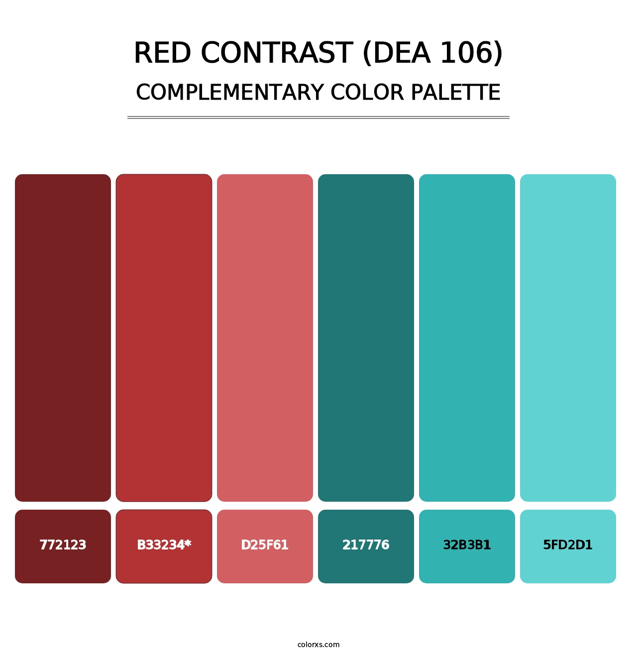 Red Contrast (DEA 106) - Complementary Color Palette