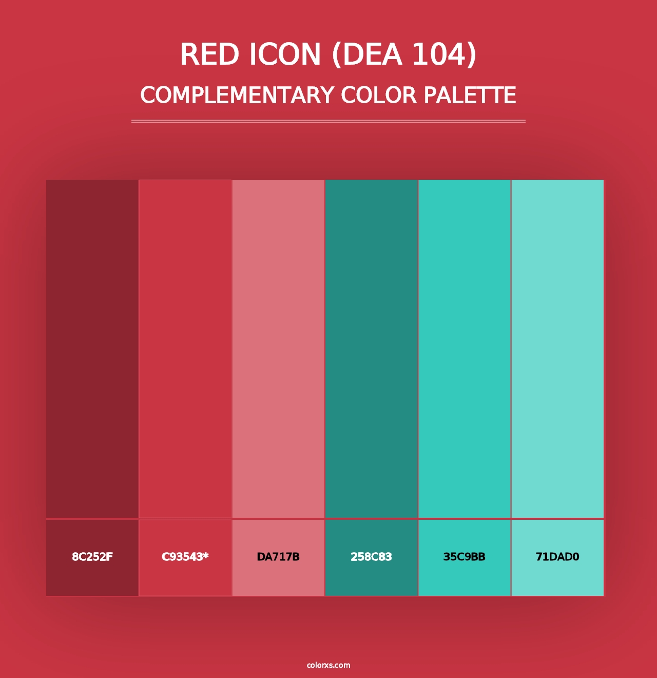 Red Icon (DEA 104) - Complementary Color Palette