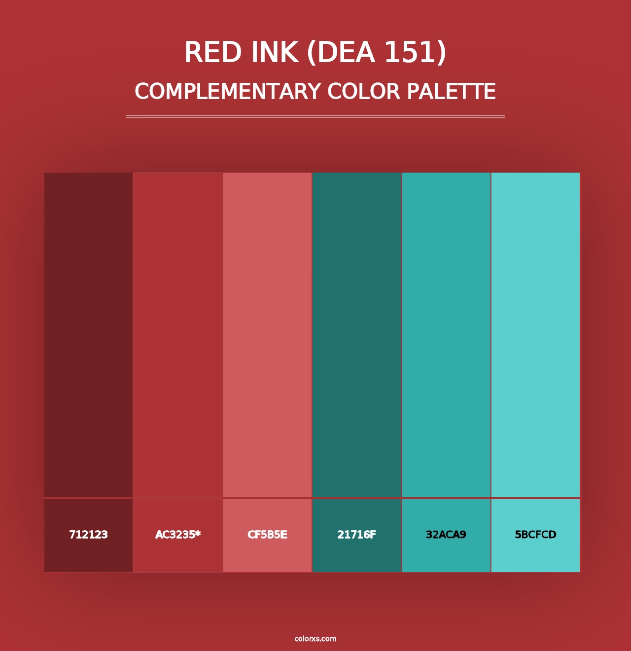 Red Ink (DEA 151) - Complementary Color Palette