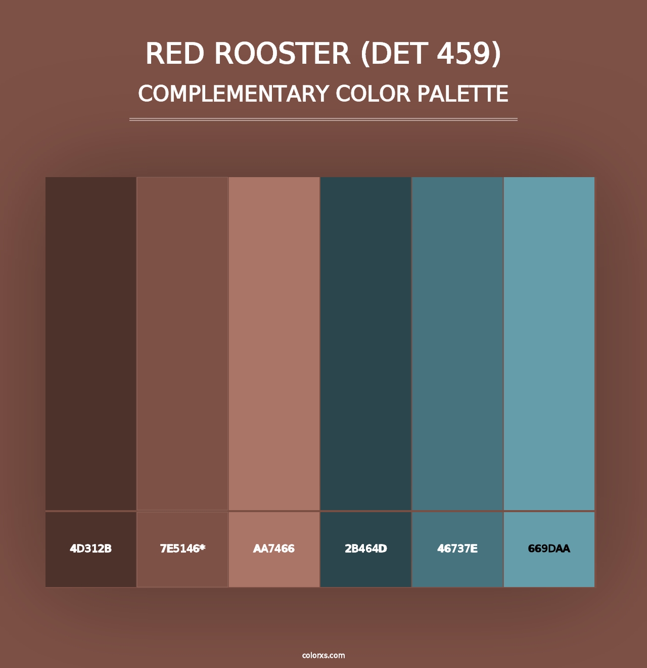 Red Rooster (DET 459) - Complementary Color Palette