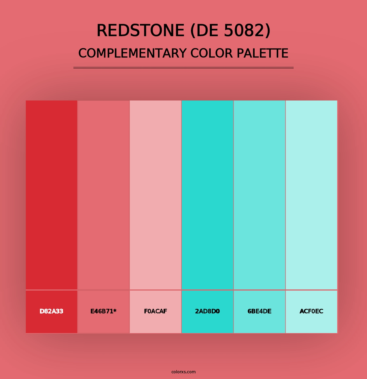 Redstone (DE 5082) - Complementary Color Palette