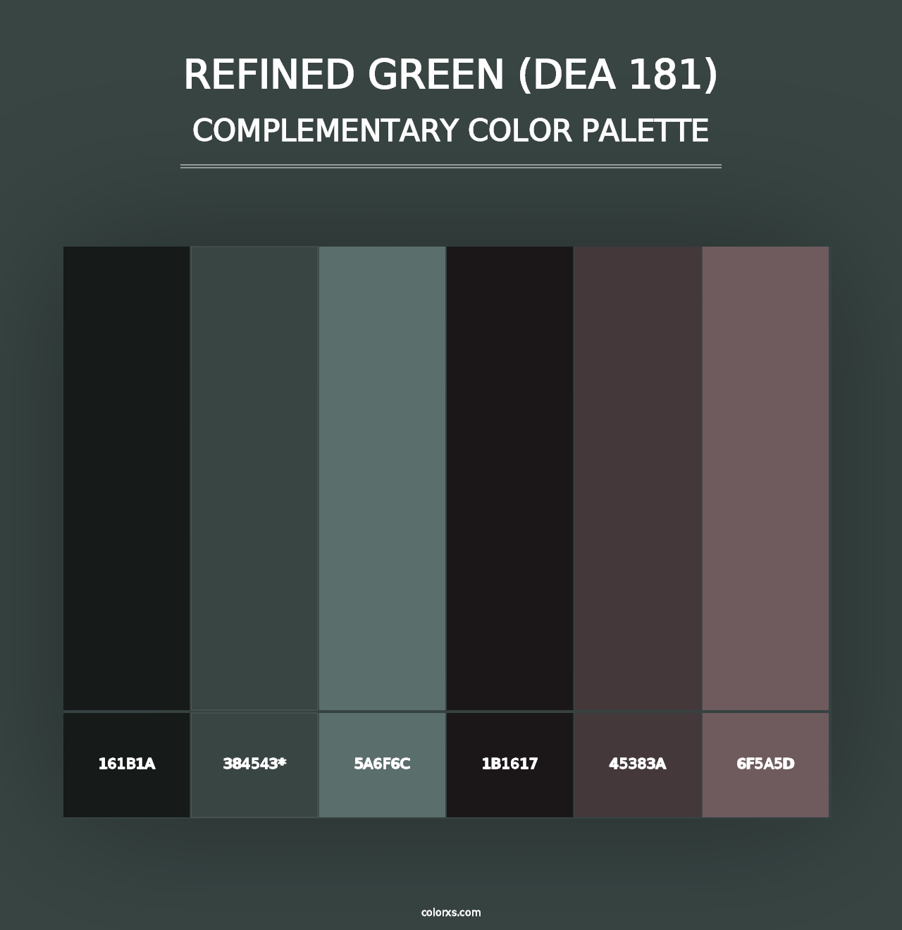 Refined Green (DEA 181) - Complementary Color Palette