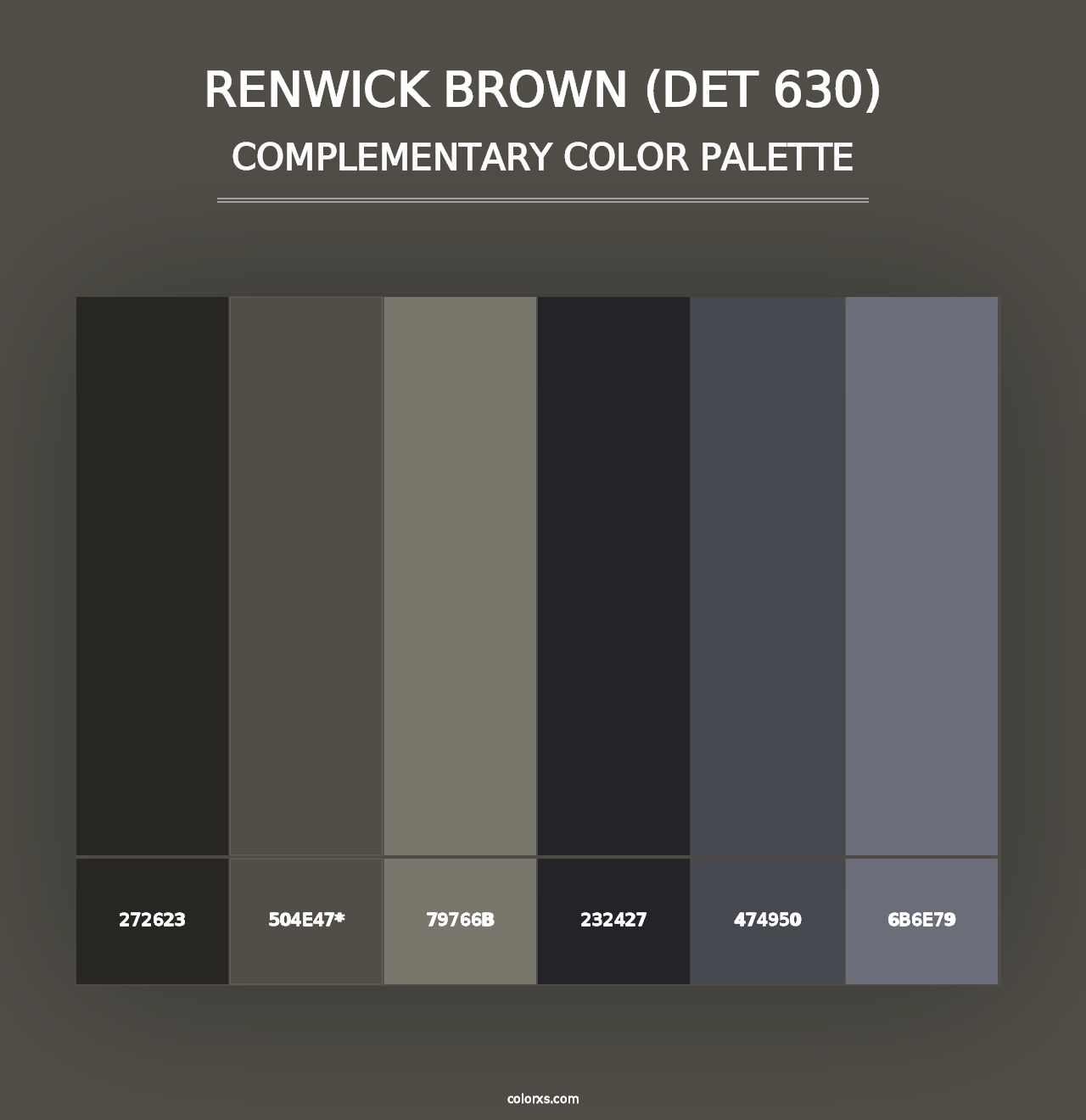 Renwick Brown (DET 630) - Complementary Color Palette