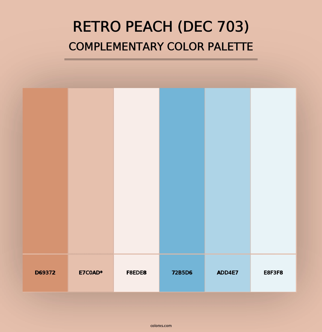 Retro Peach (DEC 703) - Complementary Color Palette