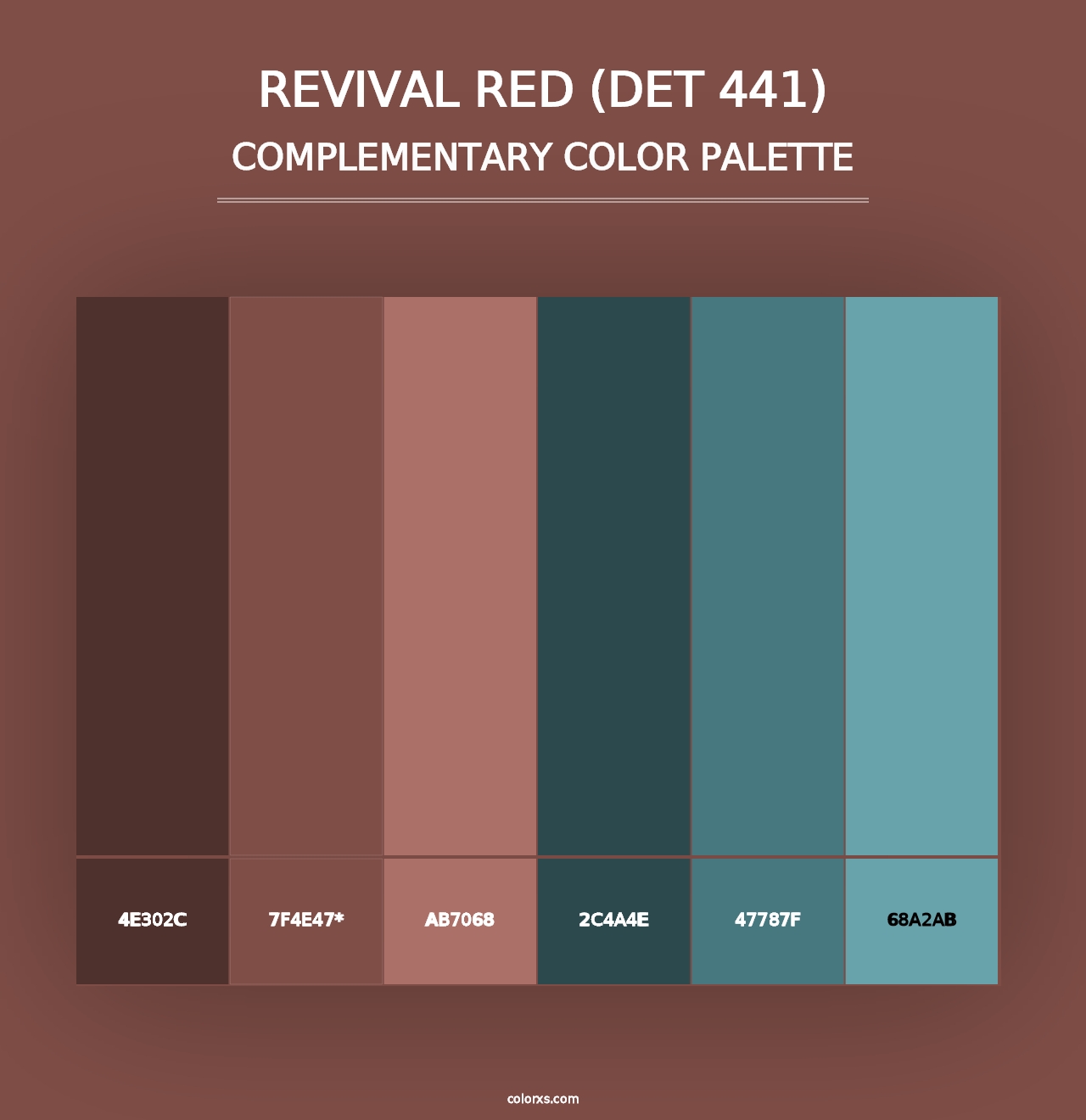 Revival Red (DET 441) - Complementary Color Palette