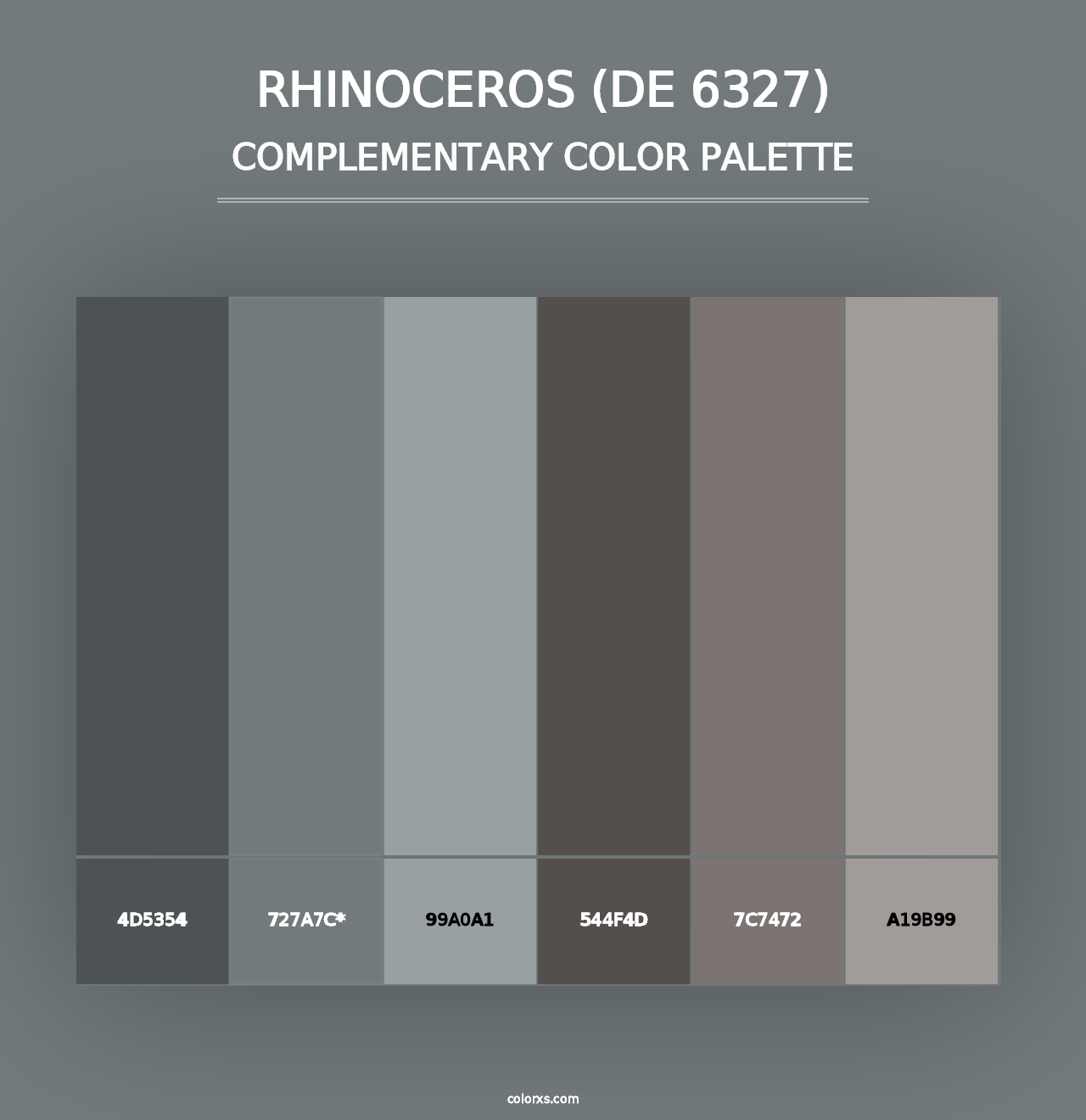 Rhinoceros (DE 6327) - Complementary Color Palette