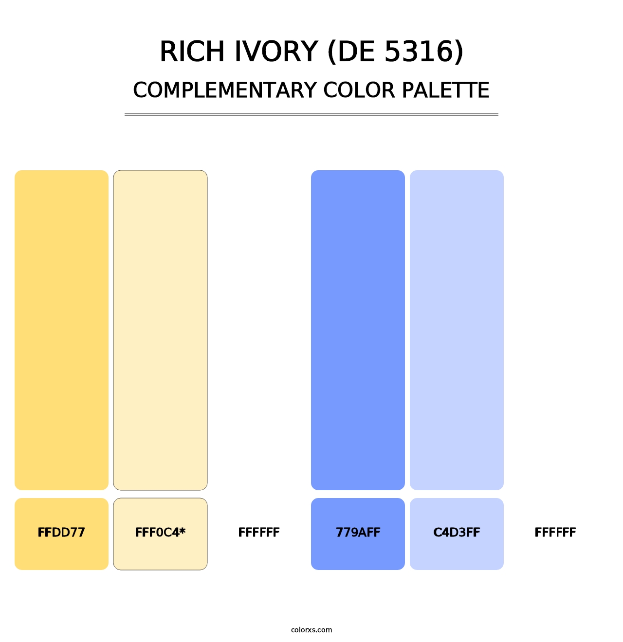 Rich Ivory (DE 5316) - Complementary Color Palette