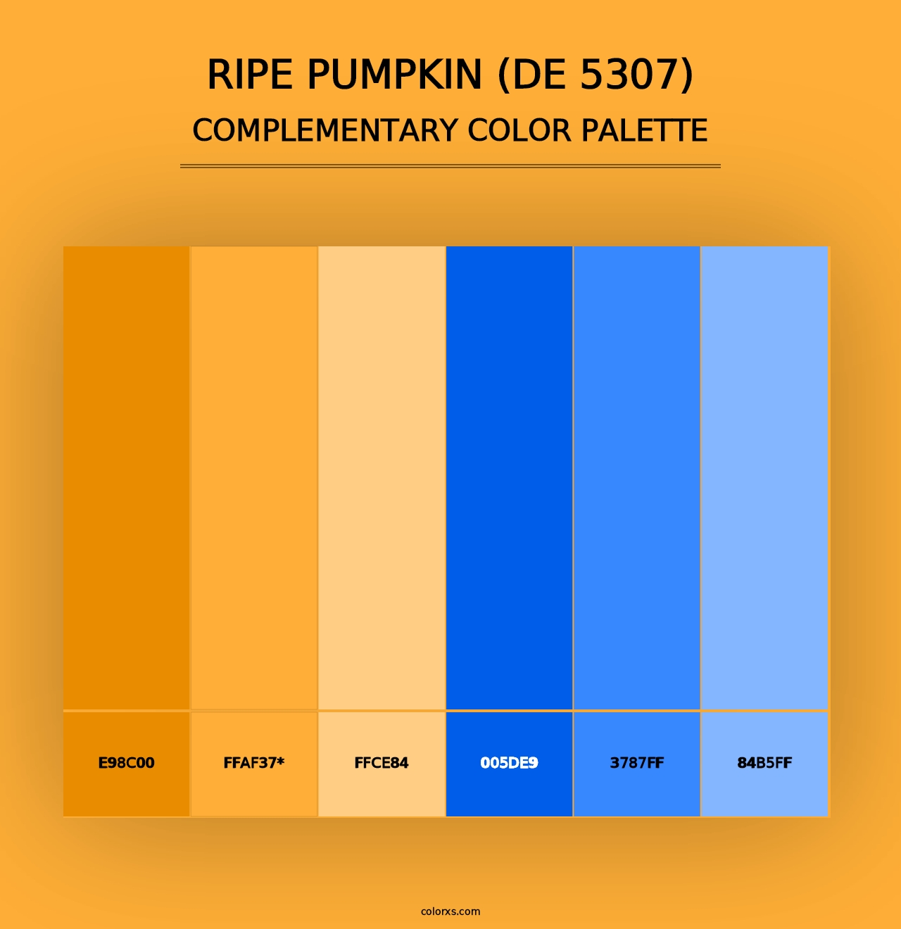 Ripe Pumpkin (DE 5307) - Complementary Color Palette