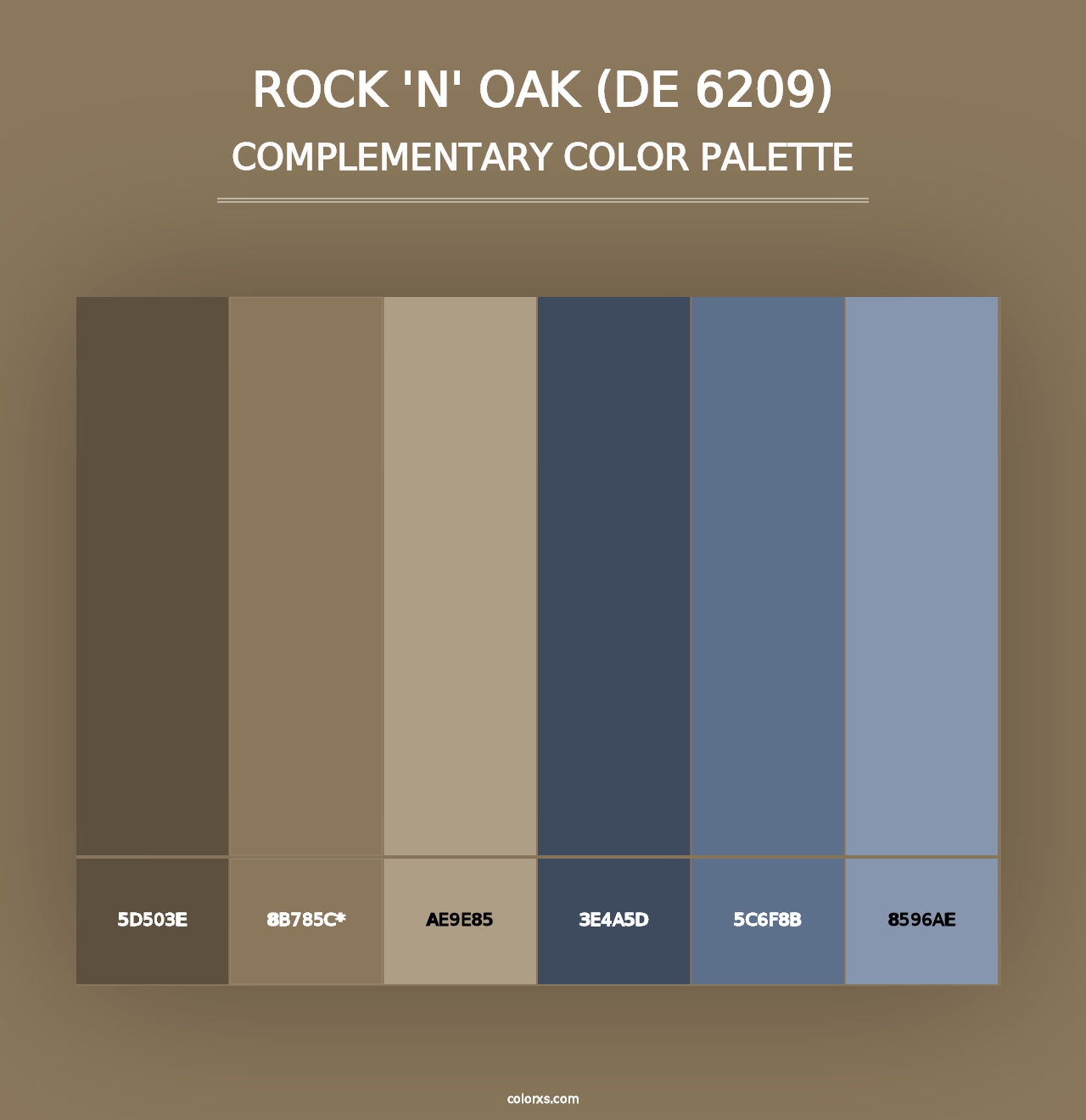 Rock 'n' Oak (DE 6209) - Complementary Color Palette