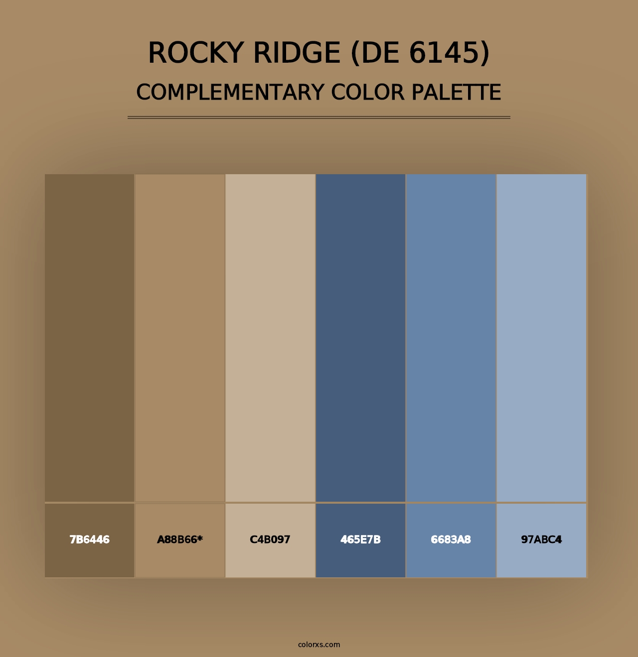 Rocky Ridge (DE 6145) - Complementary Color Palette