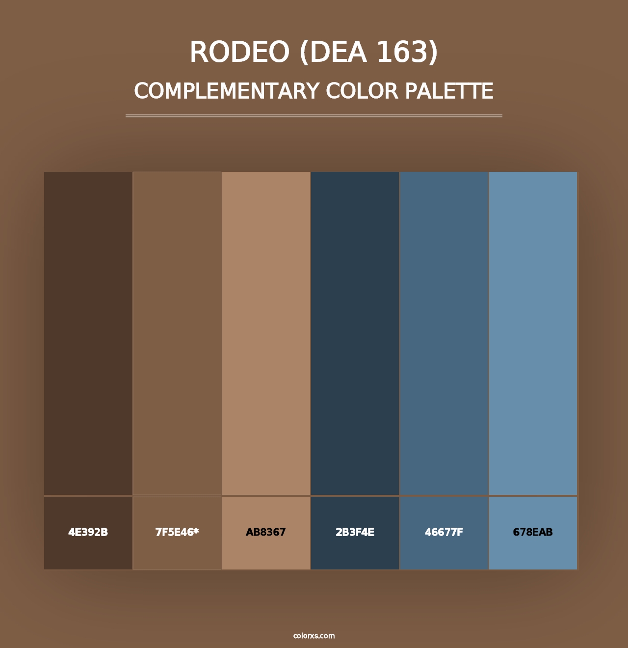 Rodeo (DEA 163) - Complementary Color Palette