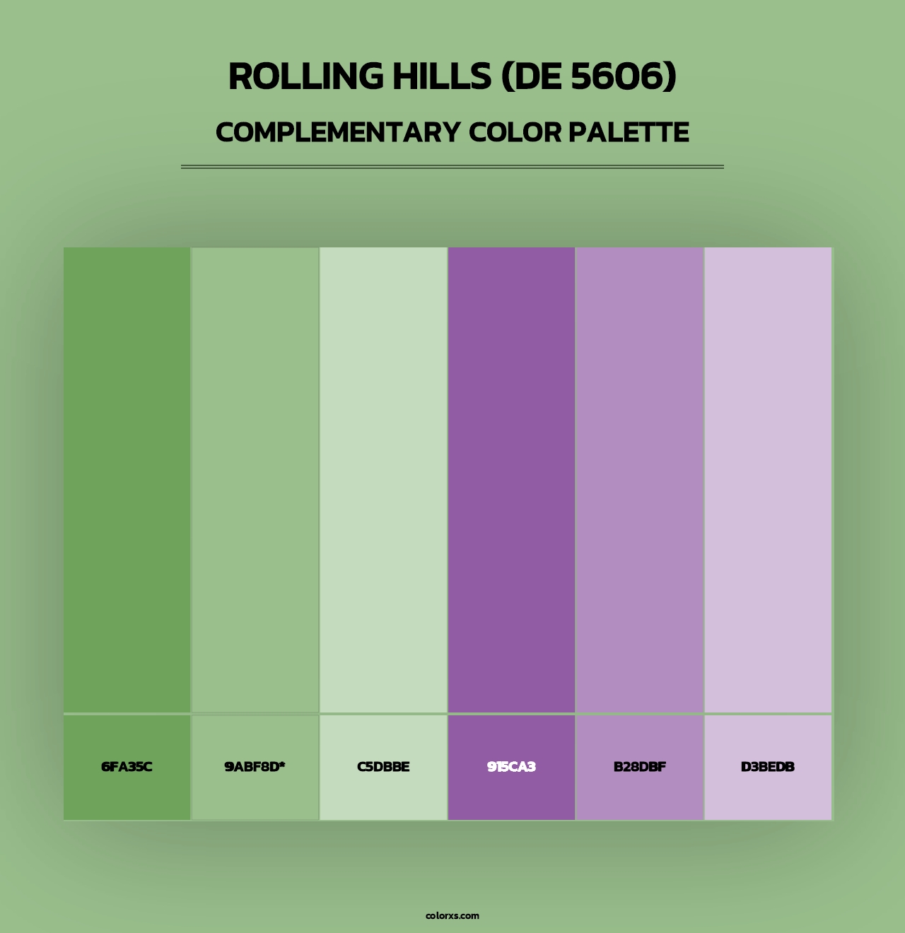 Rolling Hills (DE 5606) - Complementary Color Palette