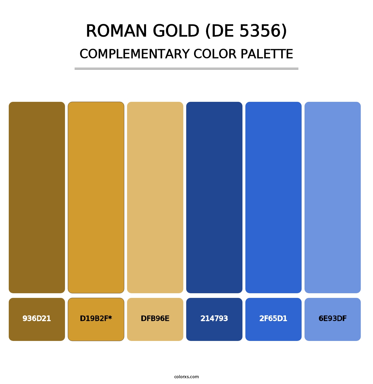 Roman Gold (DE 5356) - Complementary Color Palette