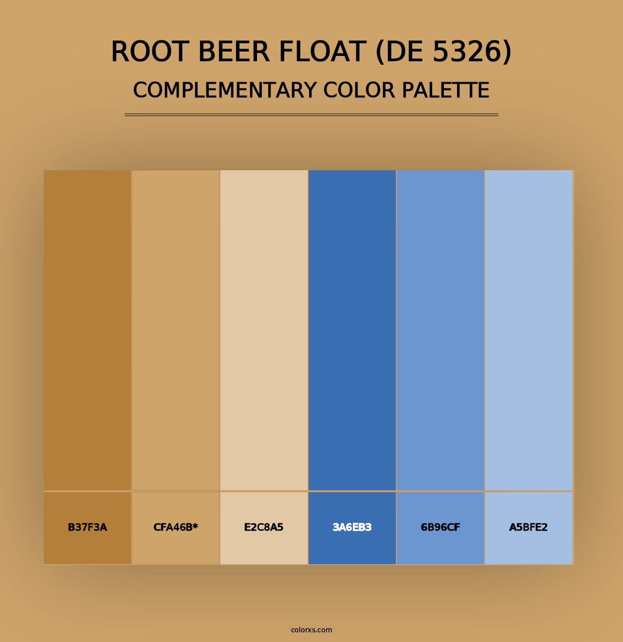 Root Beer Float (DE 5326) - Complementary Color Palette