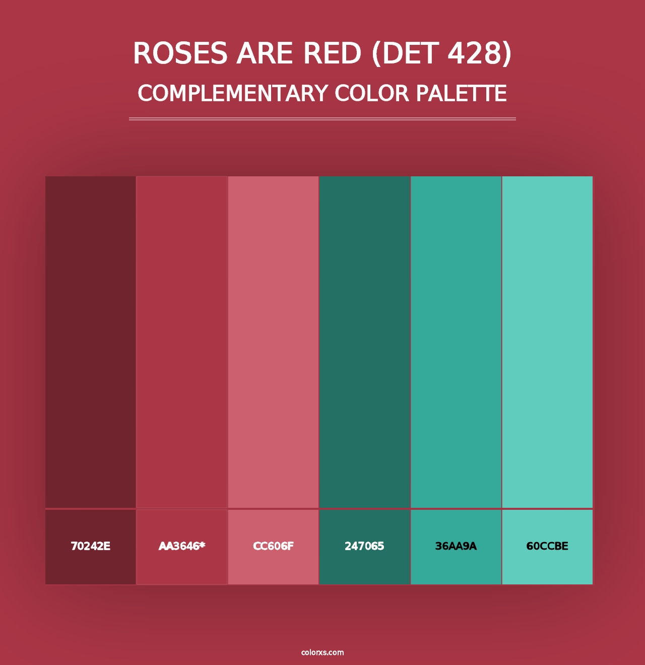 Roses are Red (DET 428) - Complementary Color Palette