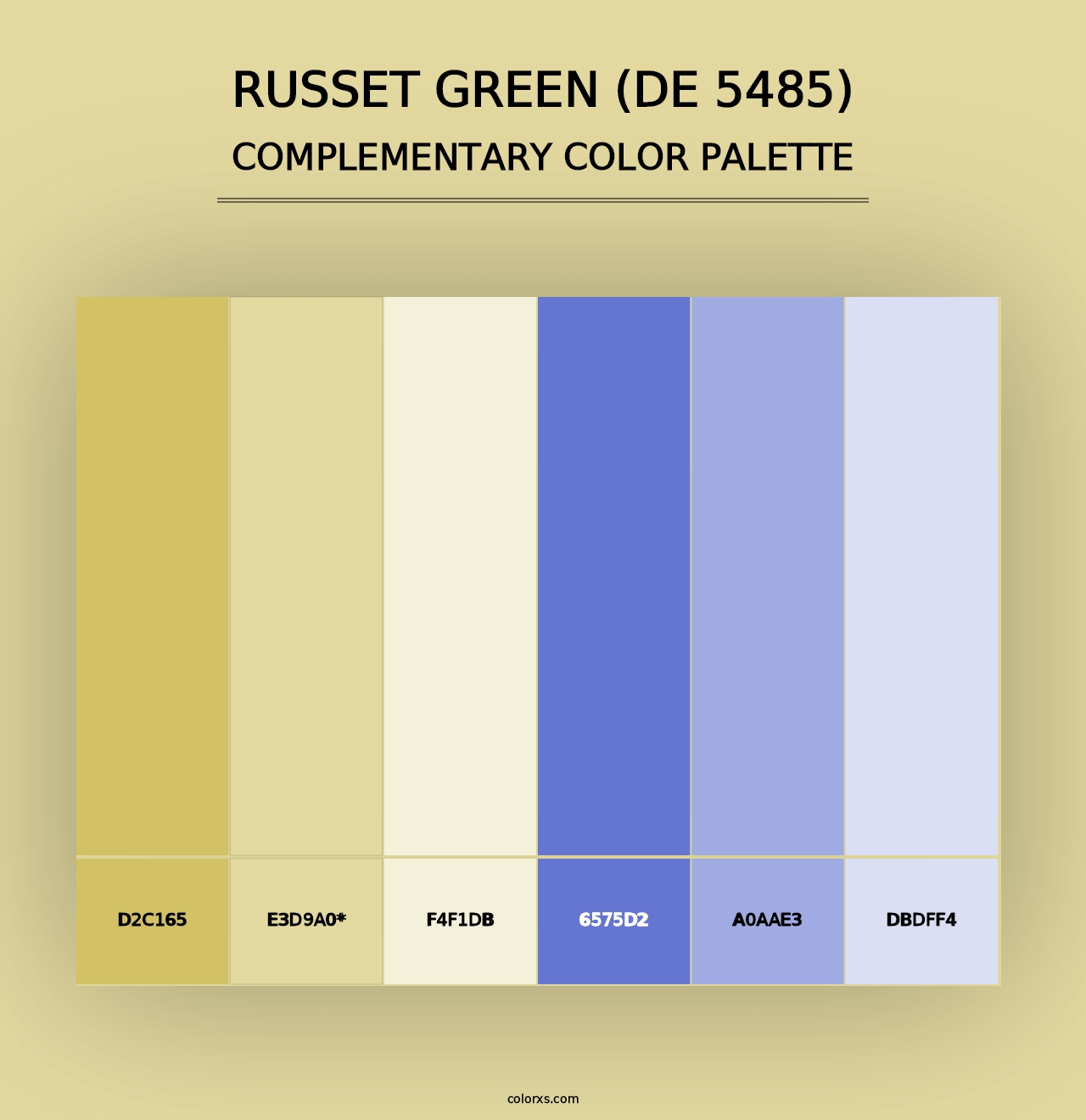 Russet Green (DE 5485) - Complementary Color Palette