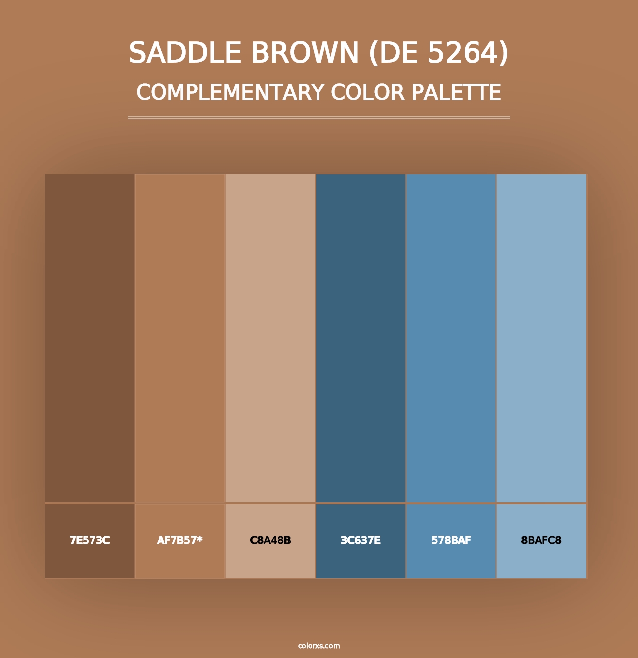 Saddle Brown (DE 5264) - Complementary Color Palette