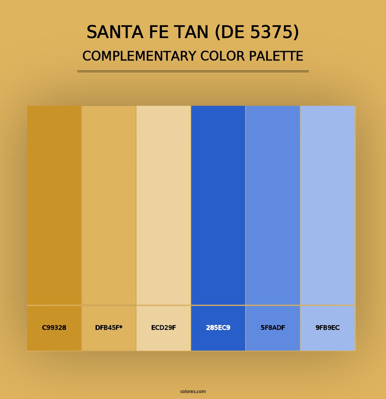 Santa Fe Tan (DE 5375) - Complementary Color Palette