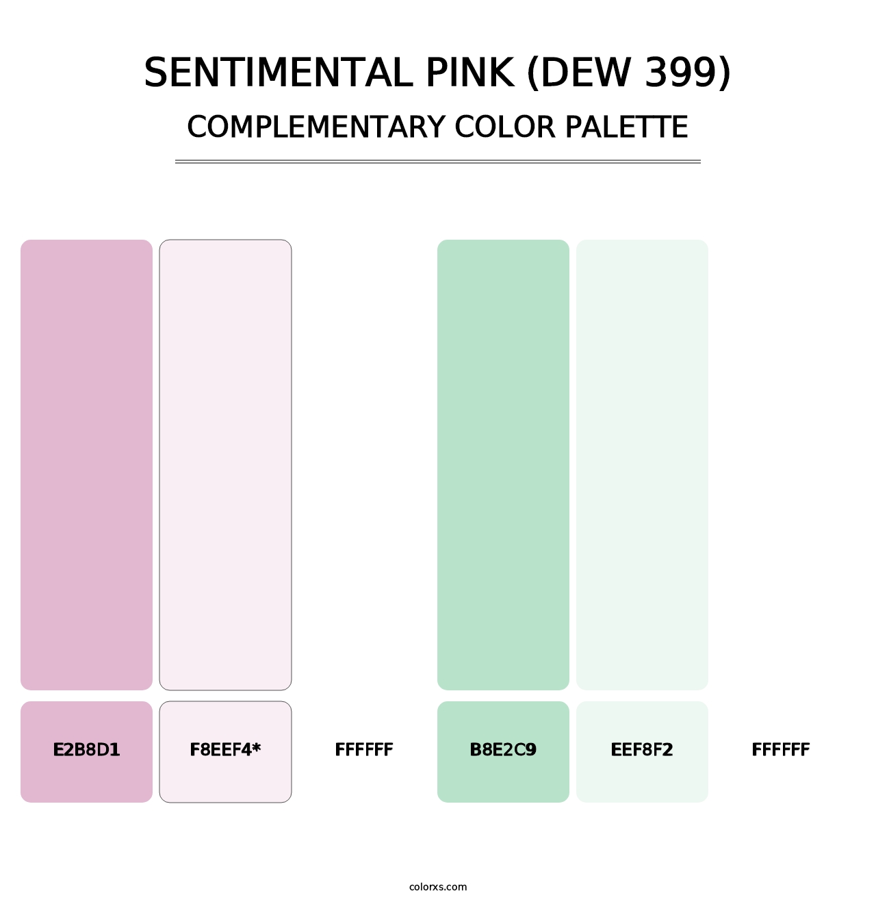 Sentimental Pink (DEW 399) - Complementary Color Palette