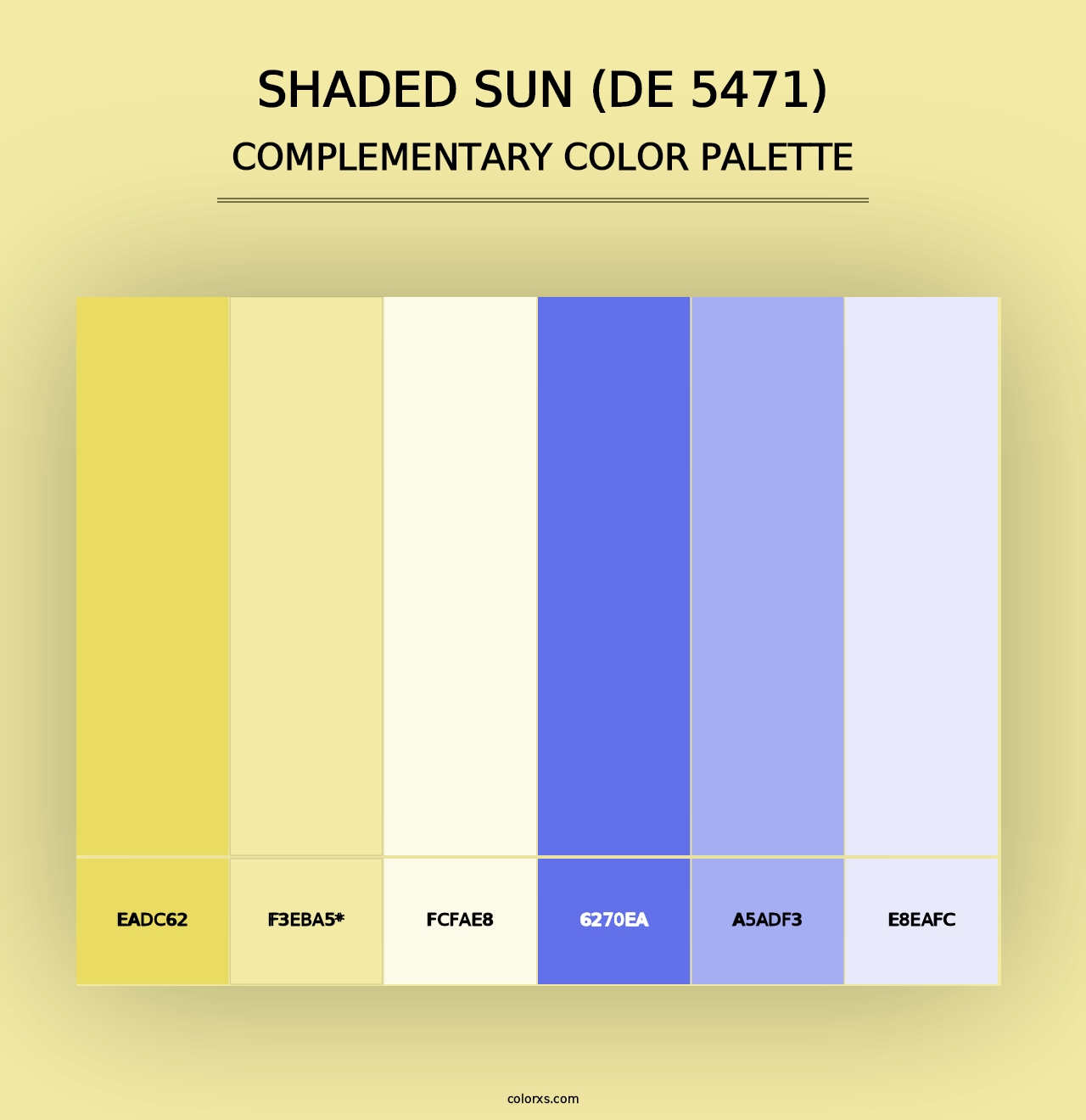 Shaded Sun (DE 5471) - Complementary Color Palette