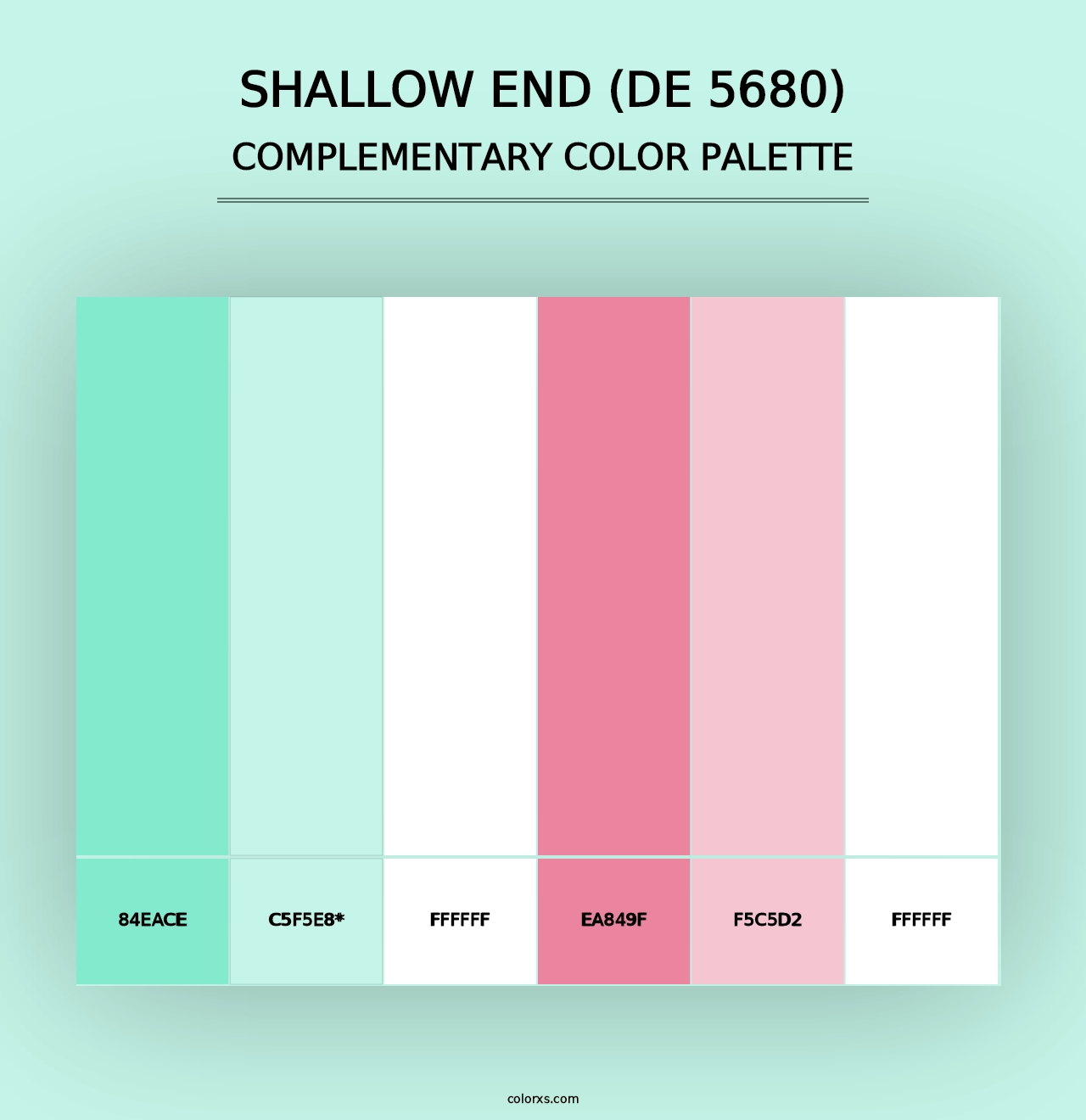 Shallow End (DE 5680) - Complementary Color Palette