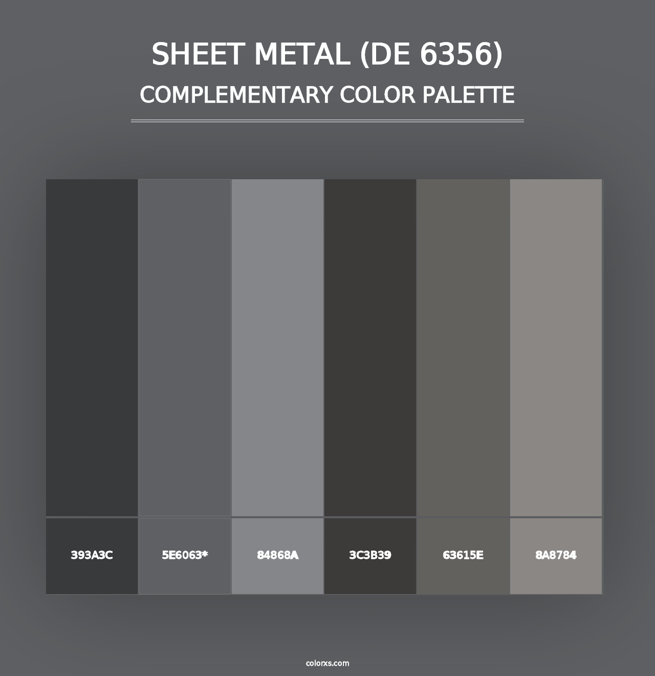 Sheet Metal (DE 6356) - Complementary Color Palette