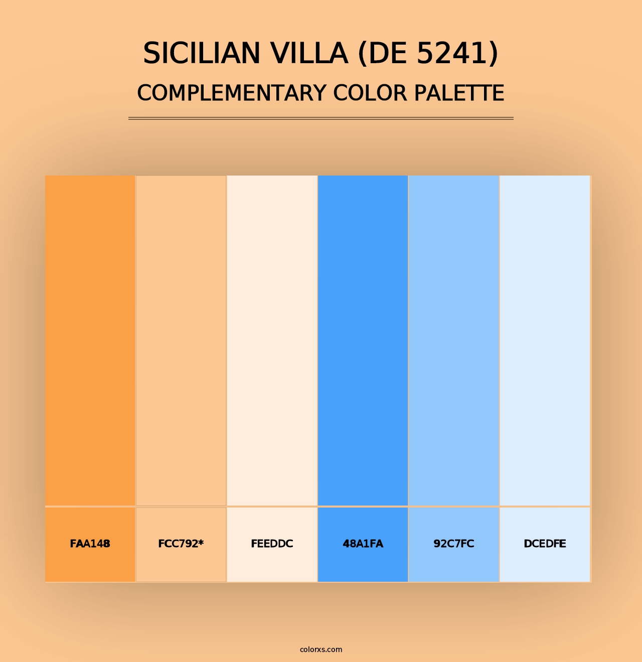 Sicilian Villa (DE 5241) - Complementary Color Palette