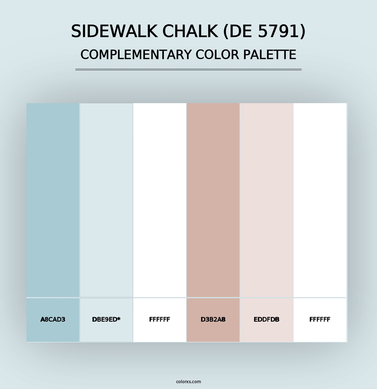 Sidewalk Chalk (DE 5791) - Complementary Color Palette