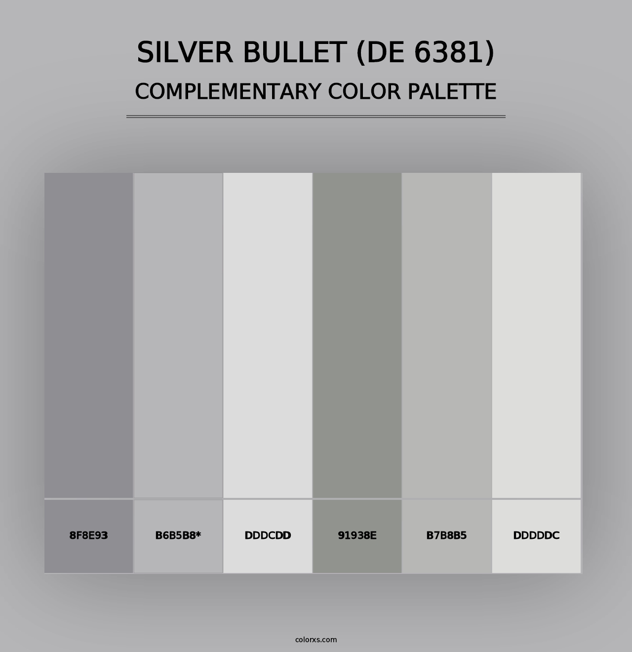 Silver Bullet (DE 6381) - Complementary Color Palette