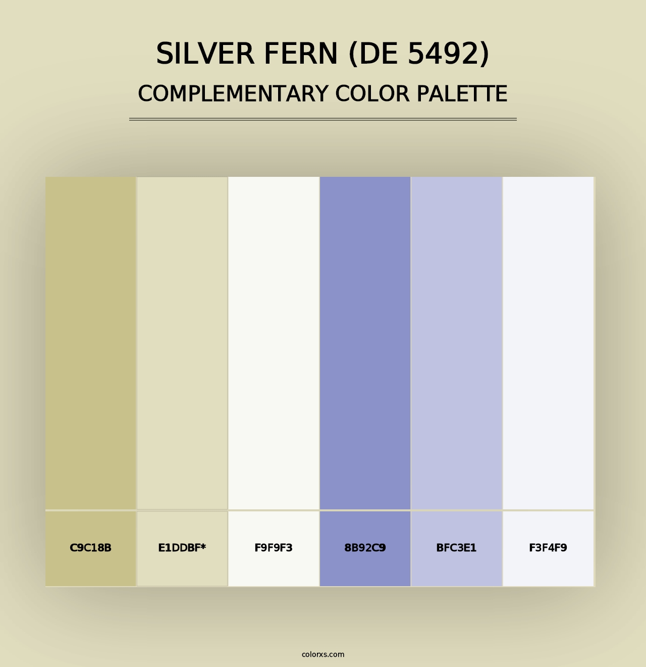 Silver Fern (DE 5492) - Complementary Color Palette