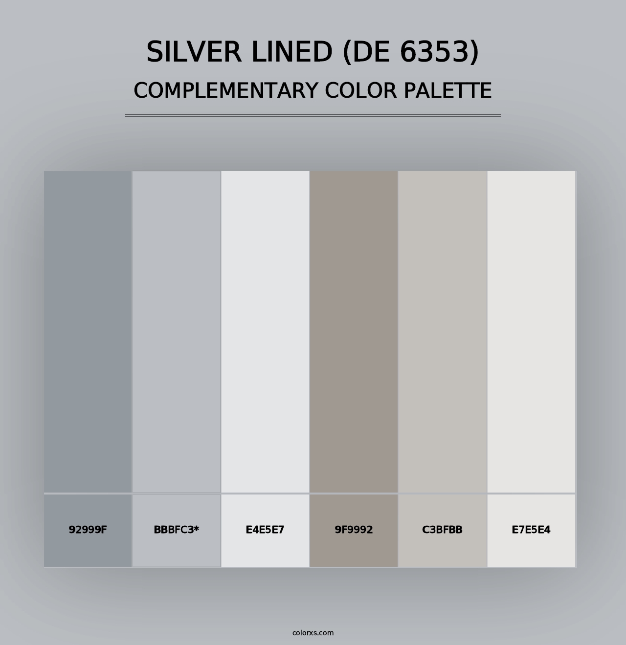 Silver Lined (DE 6353) - Complementary Color Palette