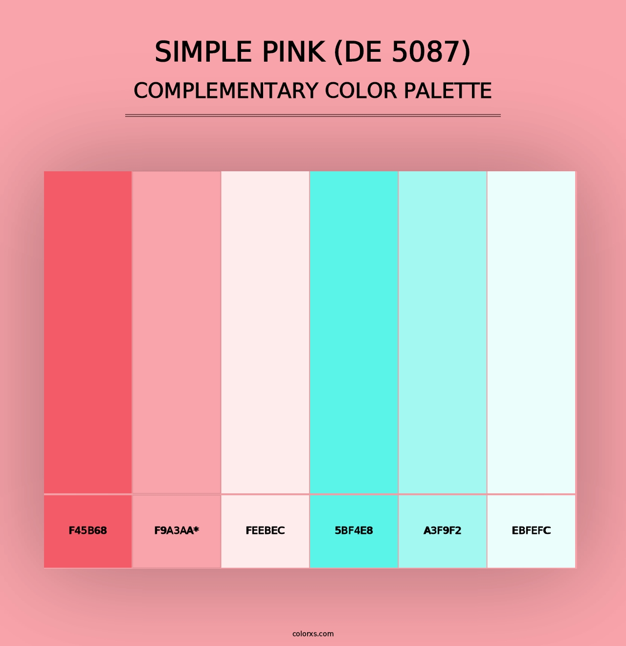 Simple Pink (DE 5087) - Complementary Color Palette