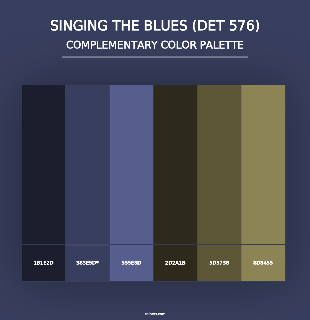 Singing the Blues (DET 576) - Complementary Color Palette