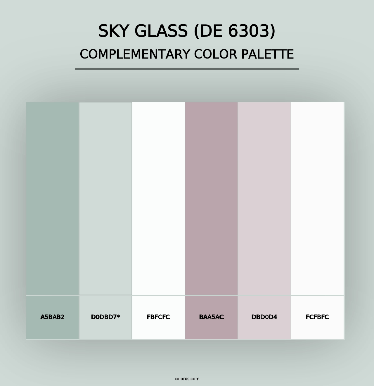 Sky Glass (DE 6303) - Complementary Color Palette