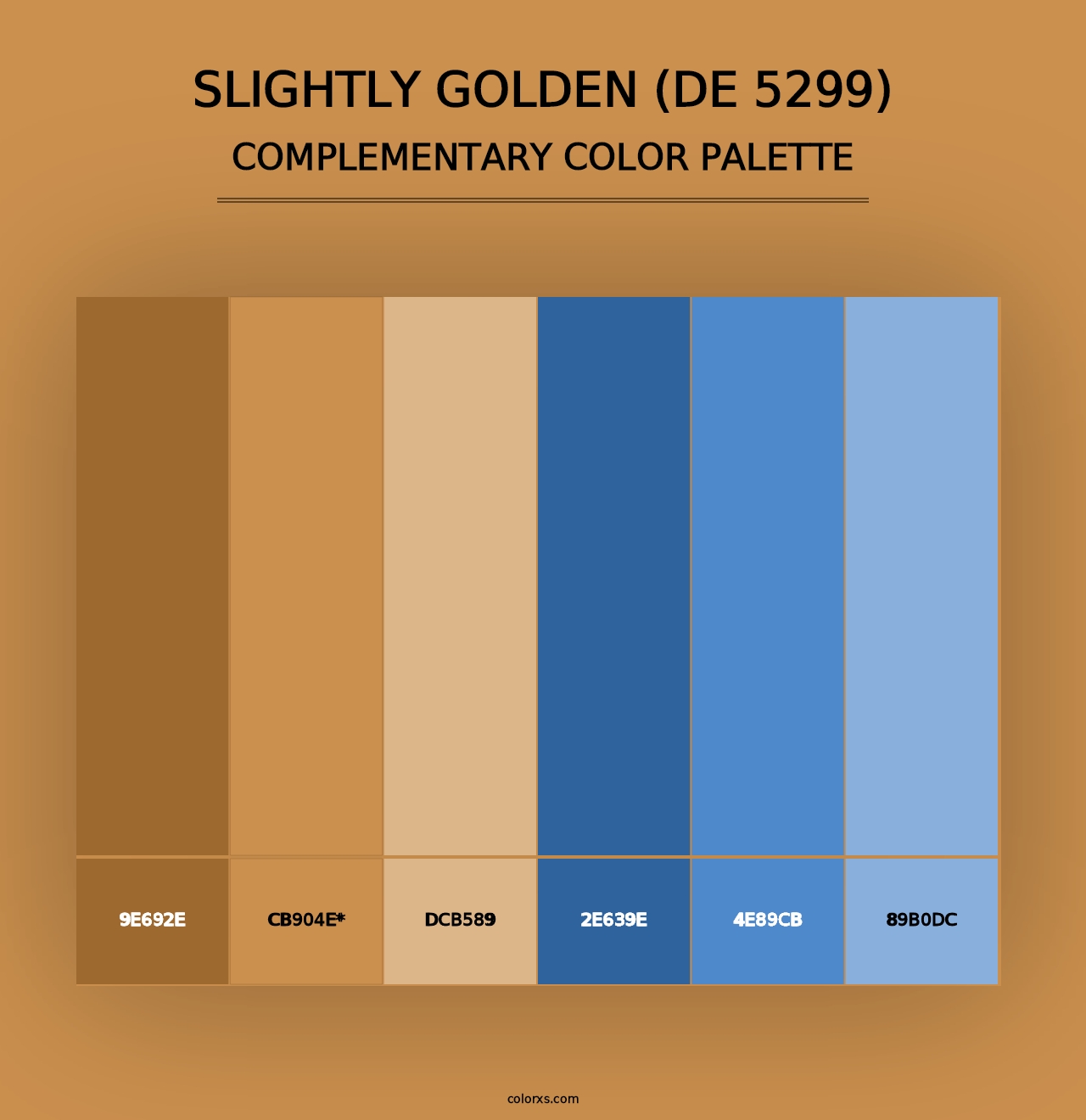 Slightly Golden (DE 5299) - Complementary Color Palette