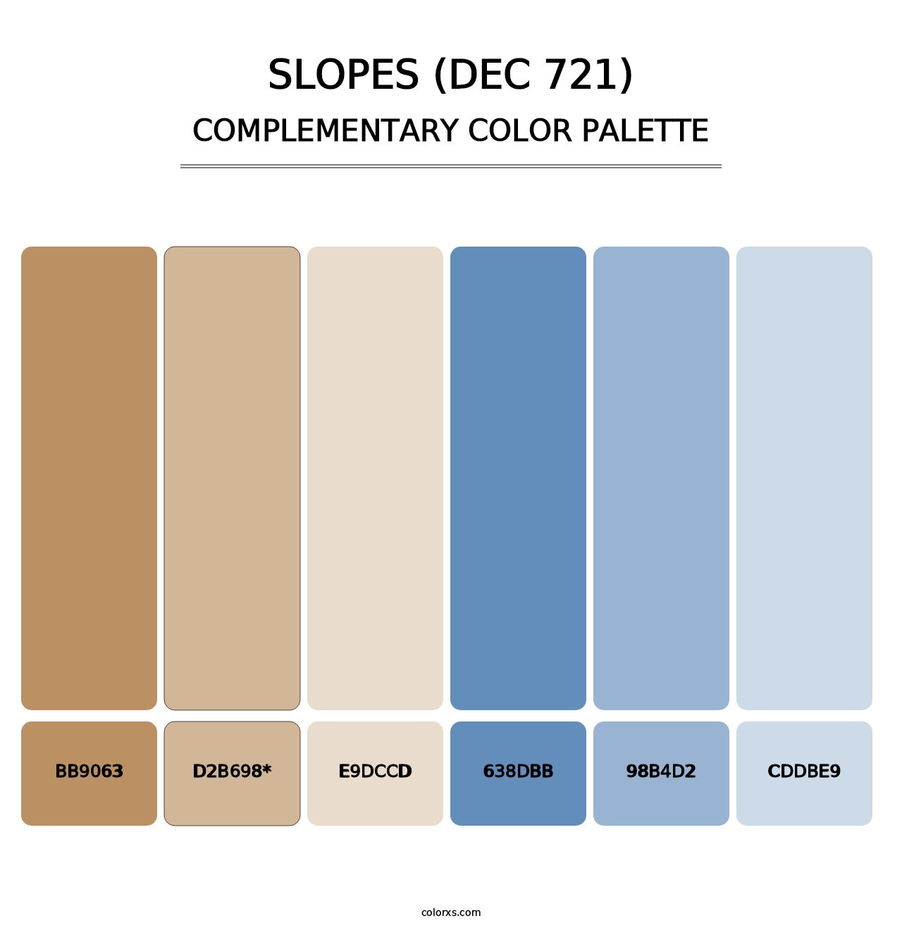 Slopes (DEC 721) - Complementary Color Palette