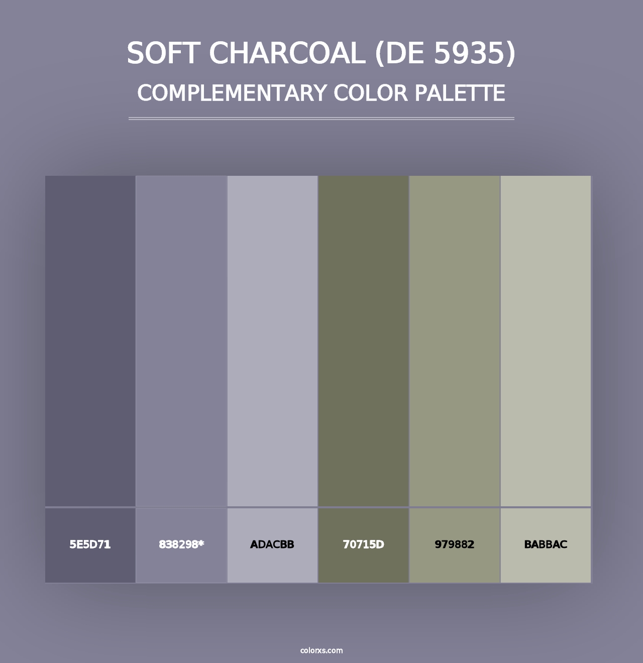 Soft Charcoal (DE 5935) - Complementary Color Palette