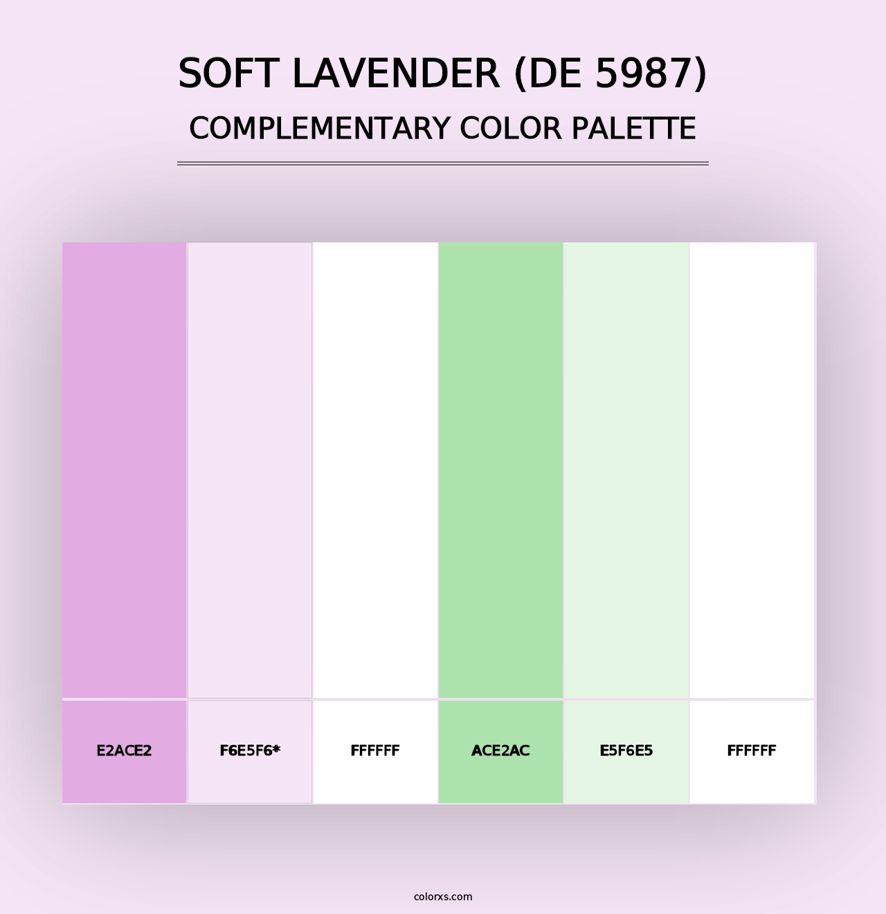 Soft Lavender (DE 5987) - Complementary Color Palette