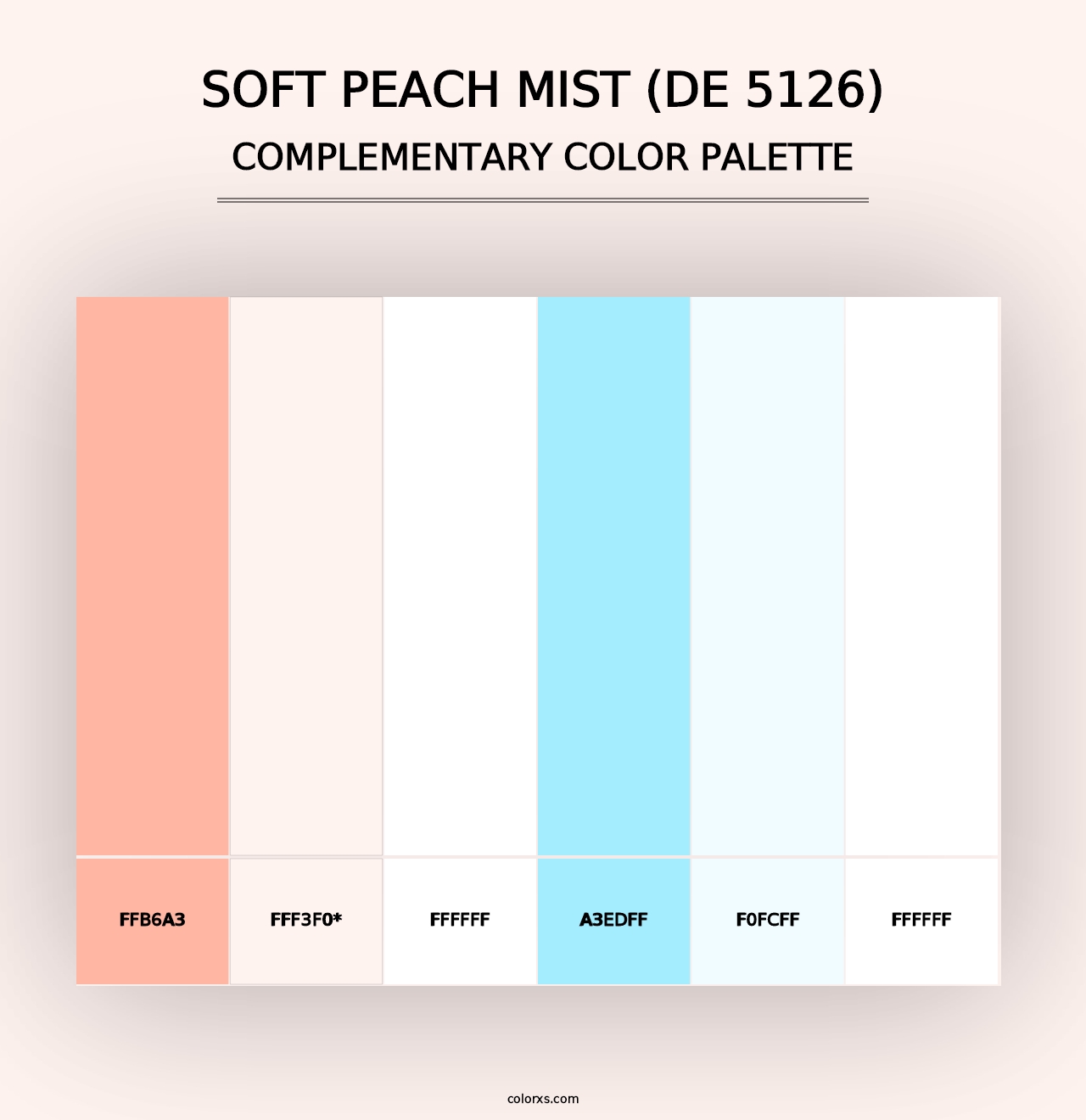 Soft Peach Mist (DE 5126) - Complementary Color Palette