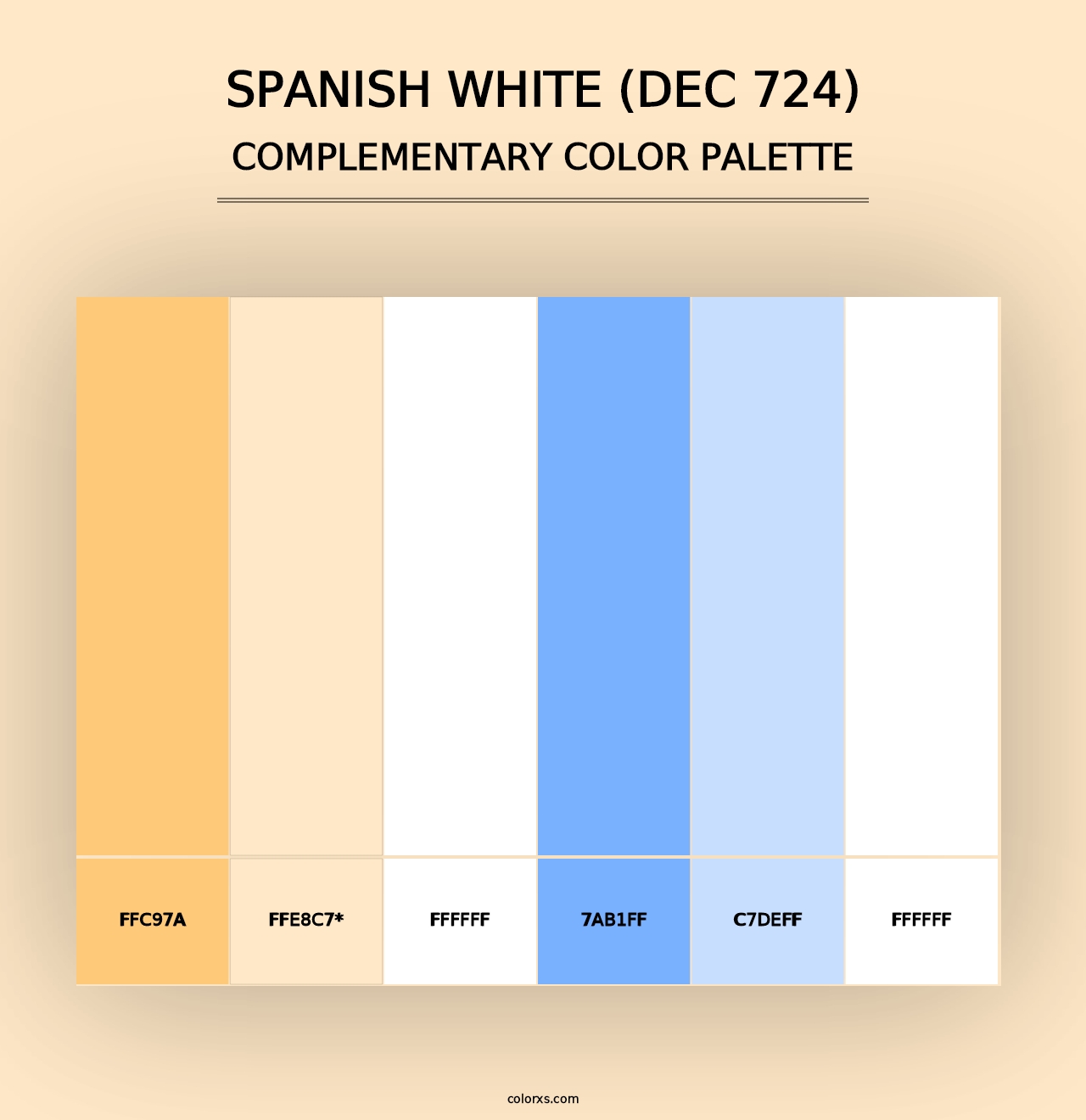 Spanish White (DEC 724) - Complementary Color Palette