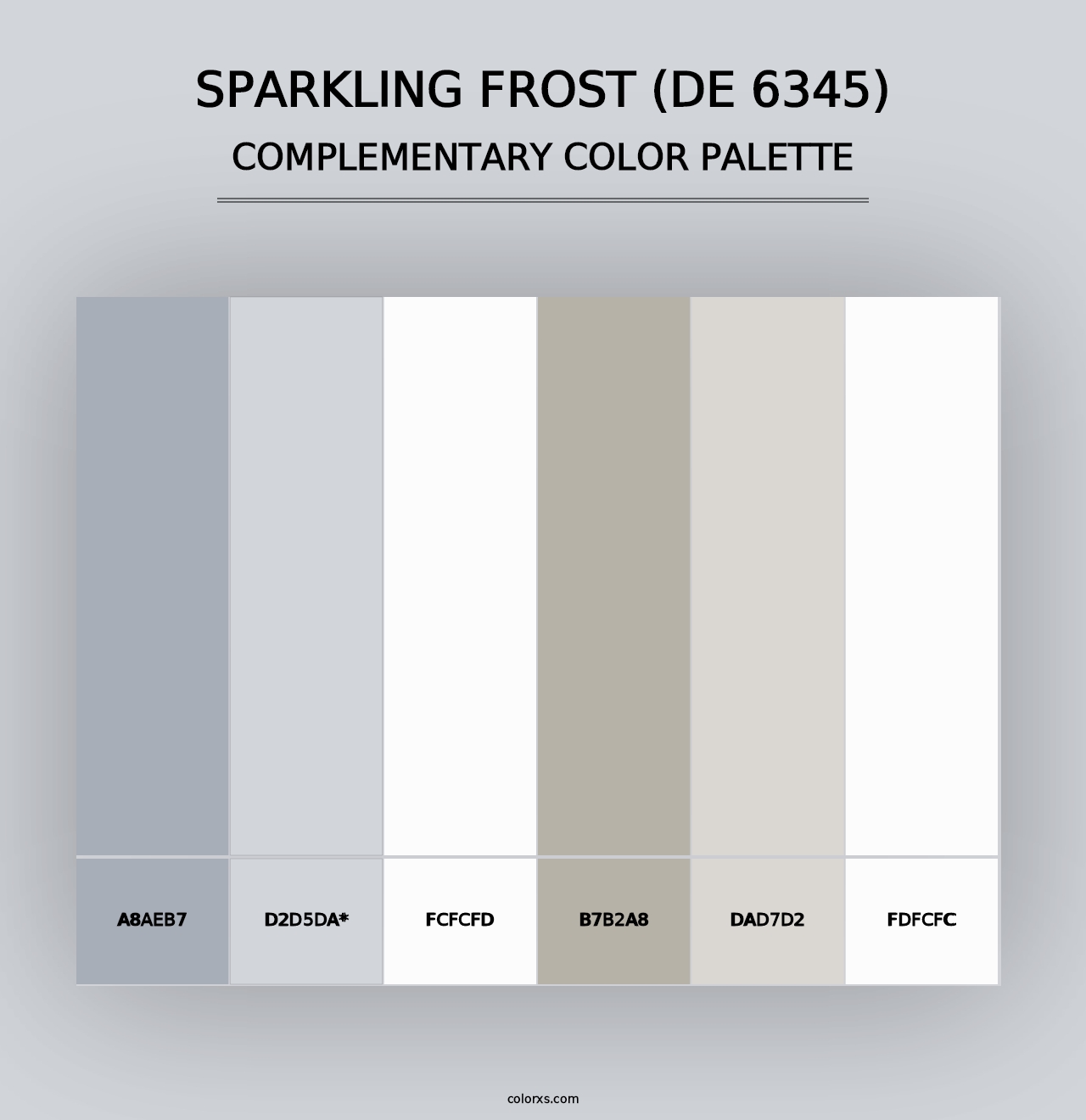 Sparkling Frost (DE 6345) - Complementary Color Palette