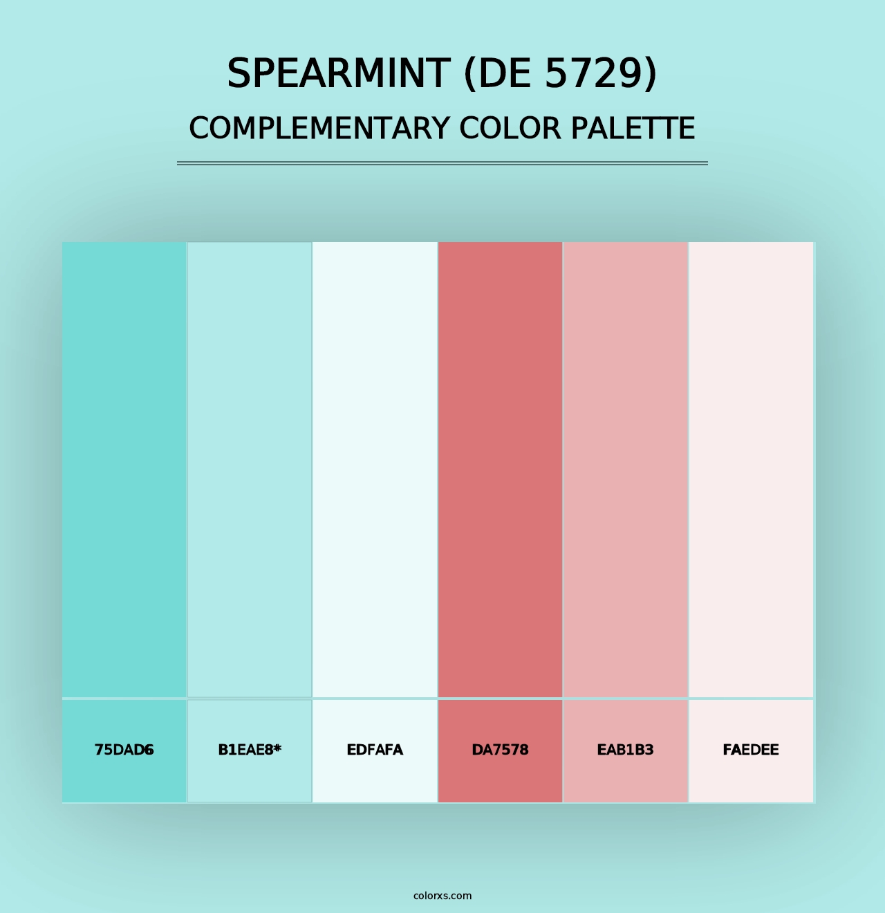 Spearmint (DE 5729) - Complementary Color Palette