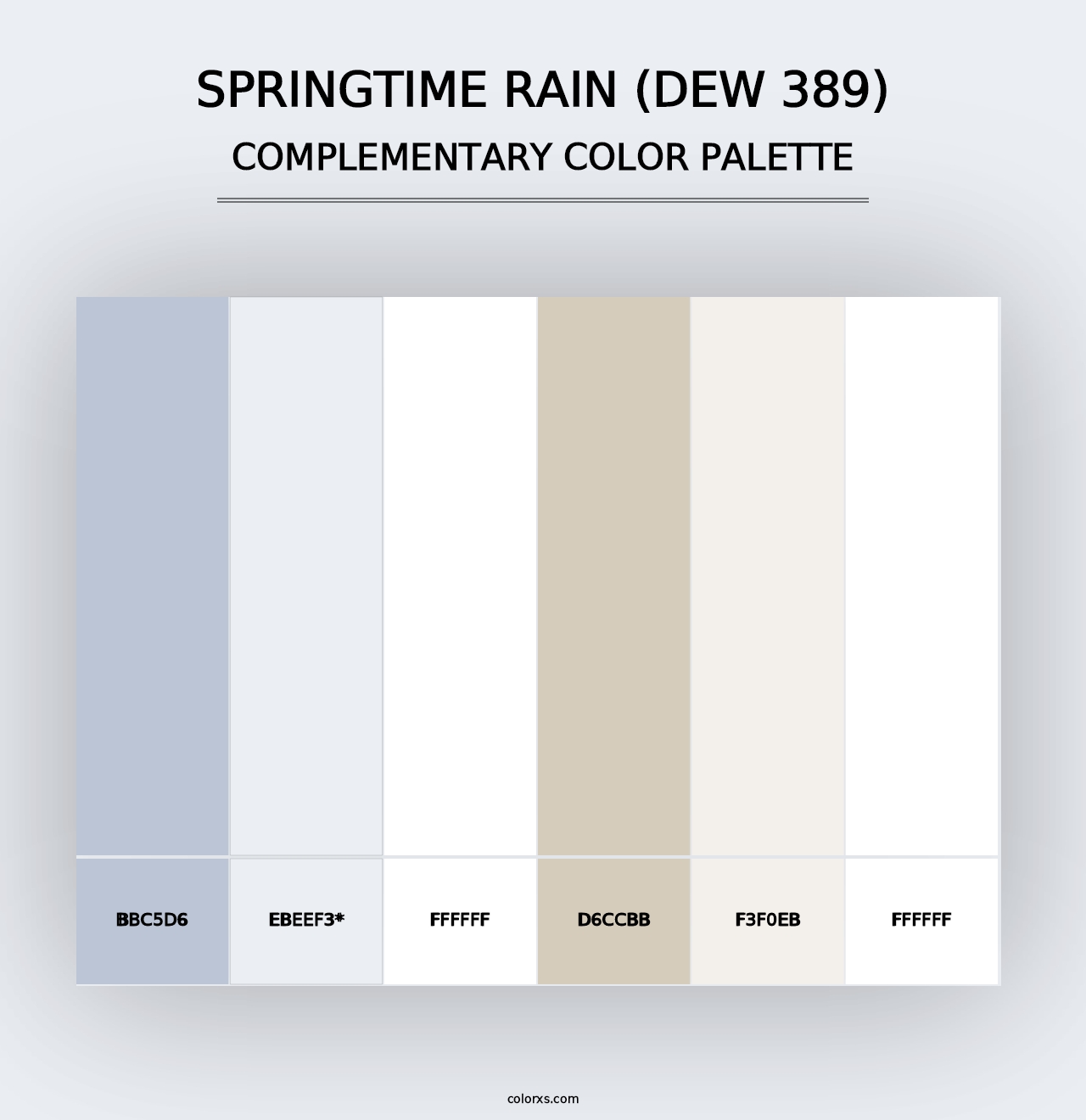 Springtime Rain (DEW 389) - Complementary Color Palette