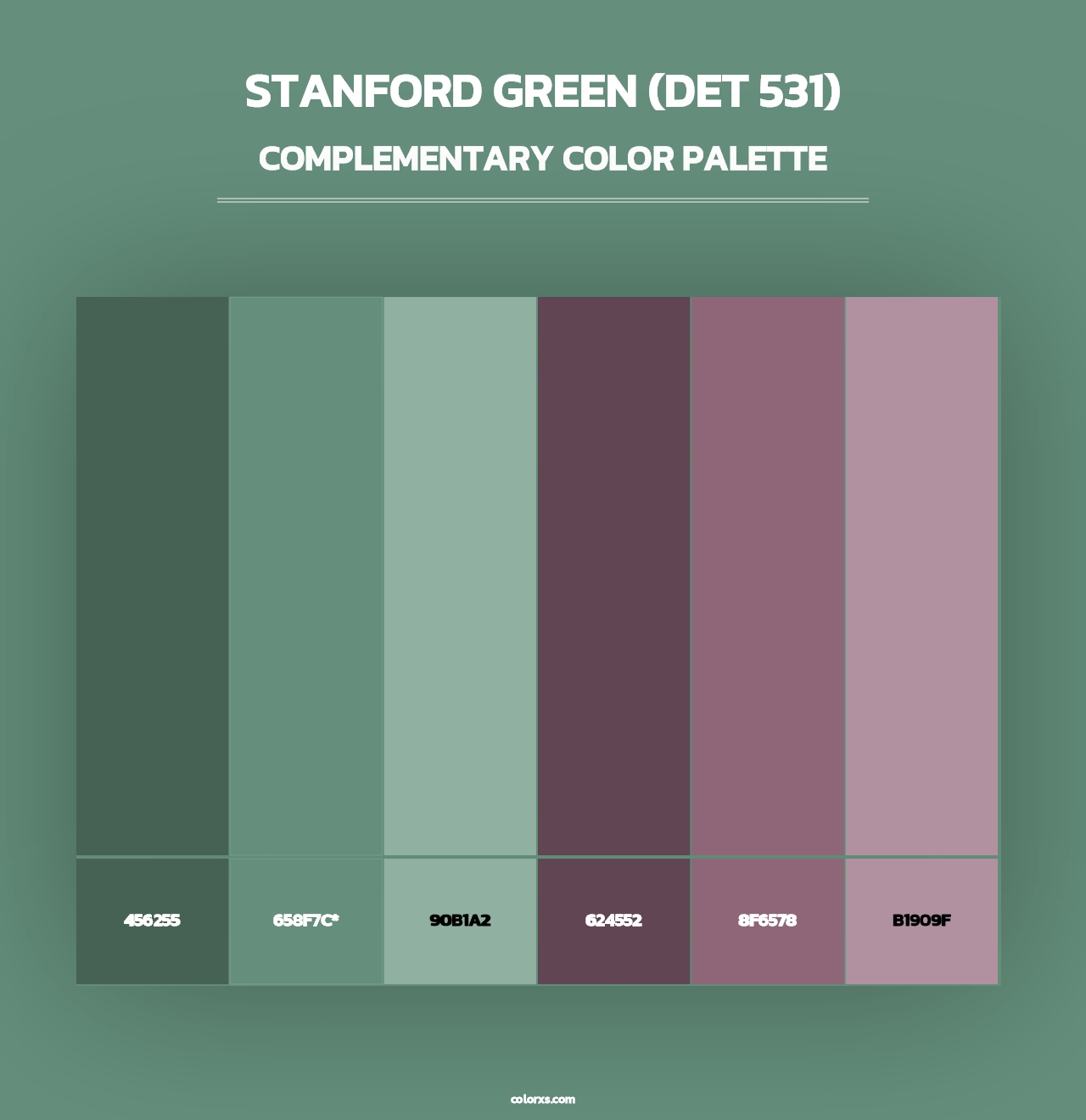 Stanford Green (DET 531) - Complementary Color Palette