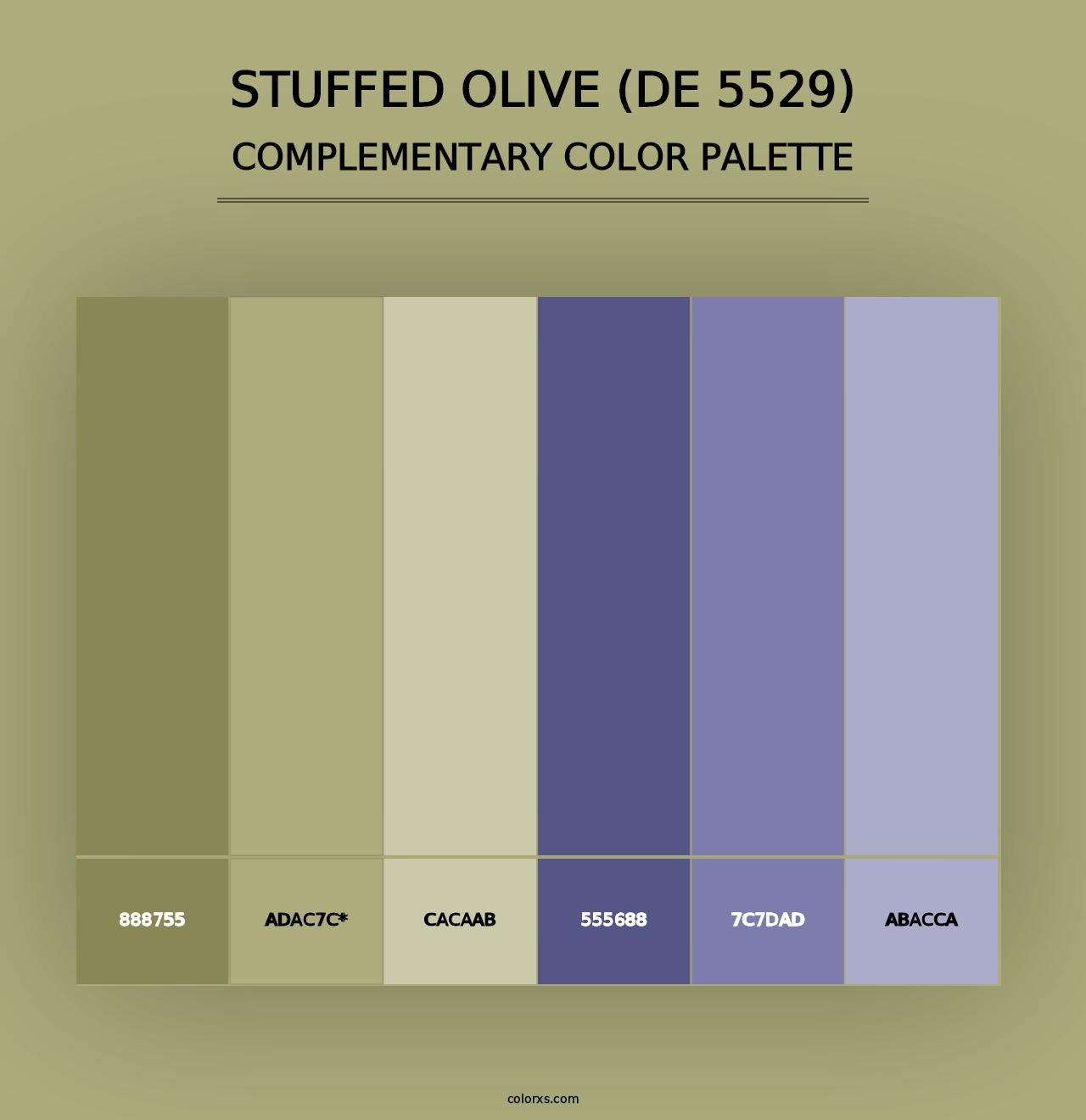 Stuffed Olive (DE 5529) - Complementary Color Palette