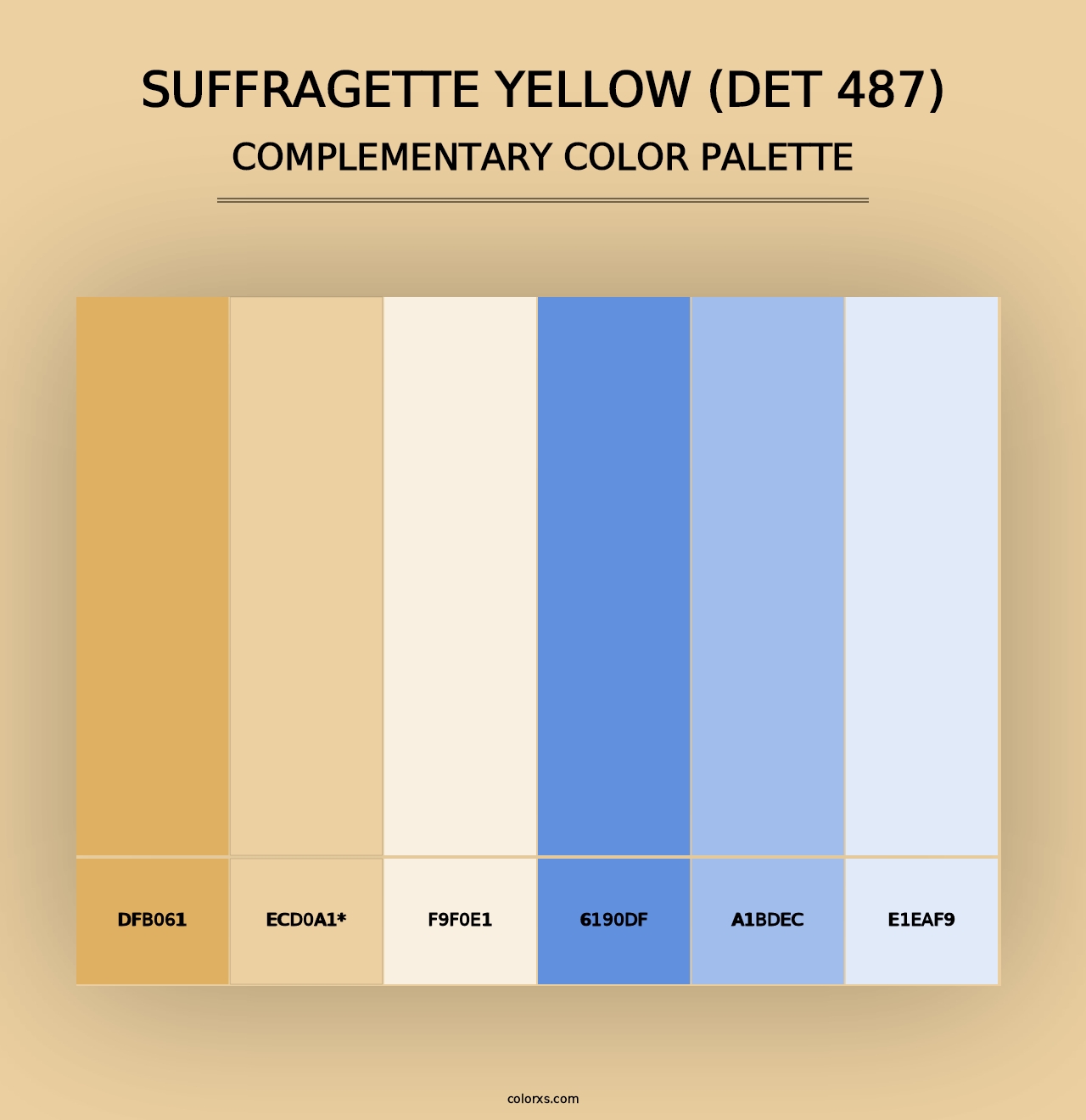 Suffragette Yellow (DET 487) - Complementary Color Palette